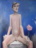 Boy with a rose / Oil on canvas, 40″ x 30″ (2005)
