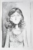 Sketch for `Girl in a flowered dress' / Black chalk on paper (2006)