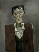 Man in a brown jacket / Oil on canvas, 34″ x 26″ (c. 1983)