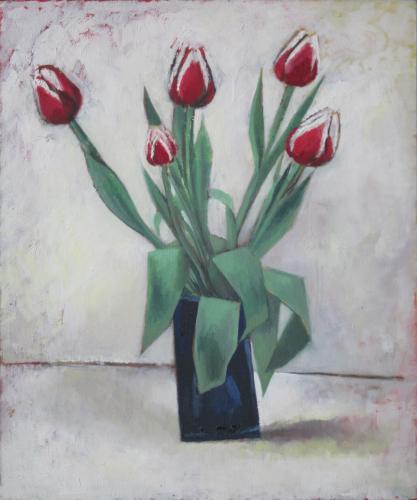 Red tulips / Oil on canvas, 24″ x 20″ (1992)