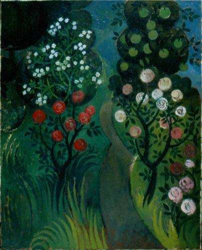Rose garden / Oil on canvas, 32″ x 26″ (c. 1997)