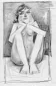 Nude woman – crouching