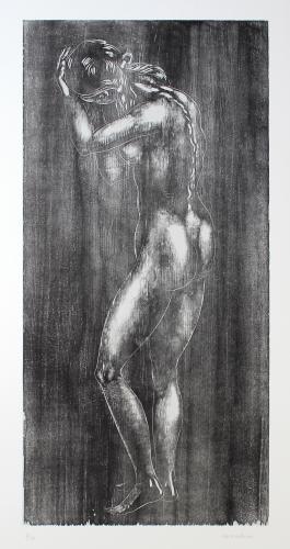 Standing Nude 7051 / Woodcut 